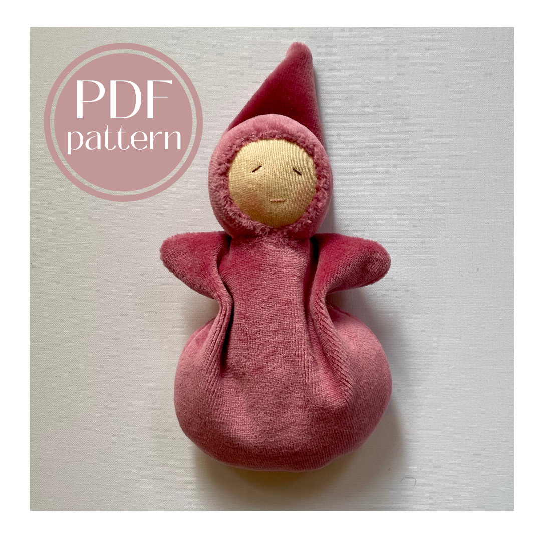Mini Baby Bunting Waldorf Doll DIGITAL Pattern PDF Tutorial | Beginner friendly
