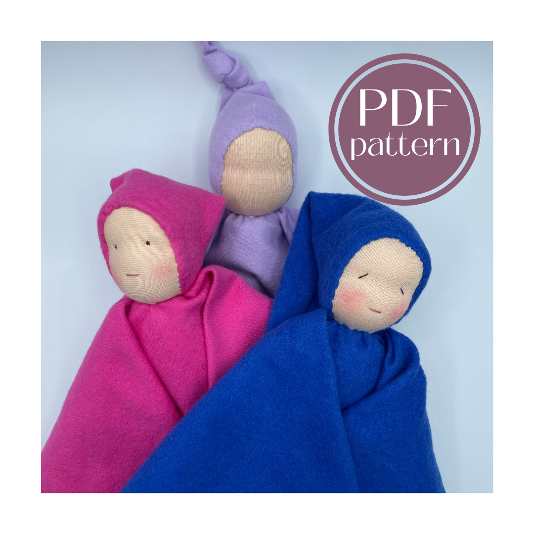 Waldorf Flannel Baby Doll DIGITAL Pattern PDF Tutorial | Beginner friendly