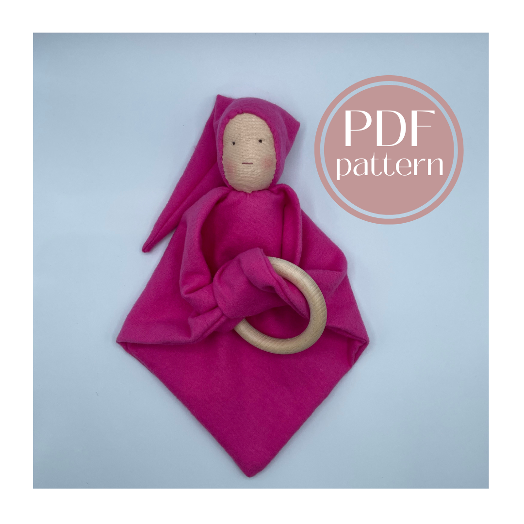 Waldorf Flannel Baby Doll DIGITAL Pattern PDF Tutorial | Beginner friendly