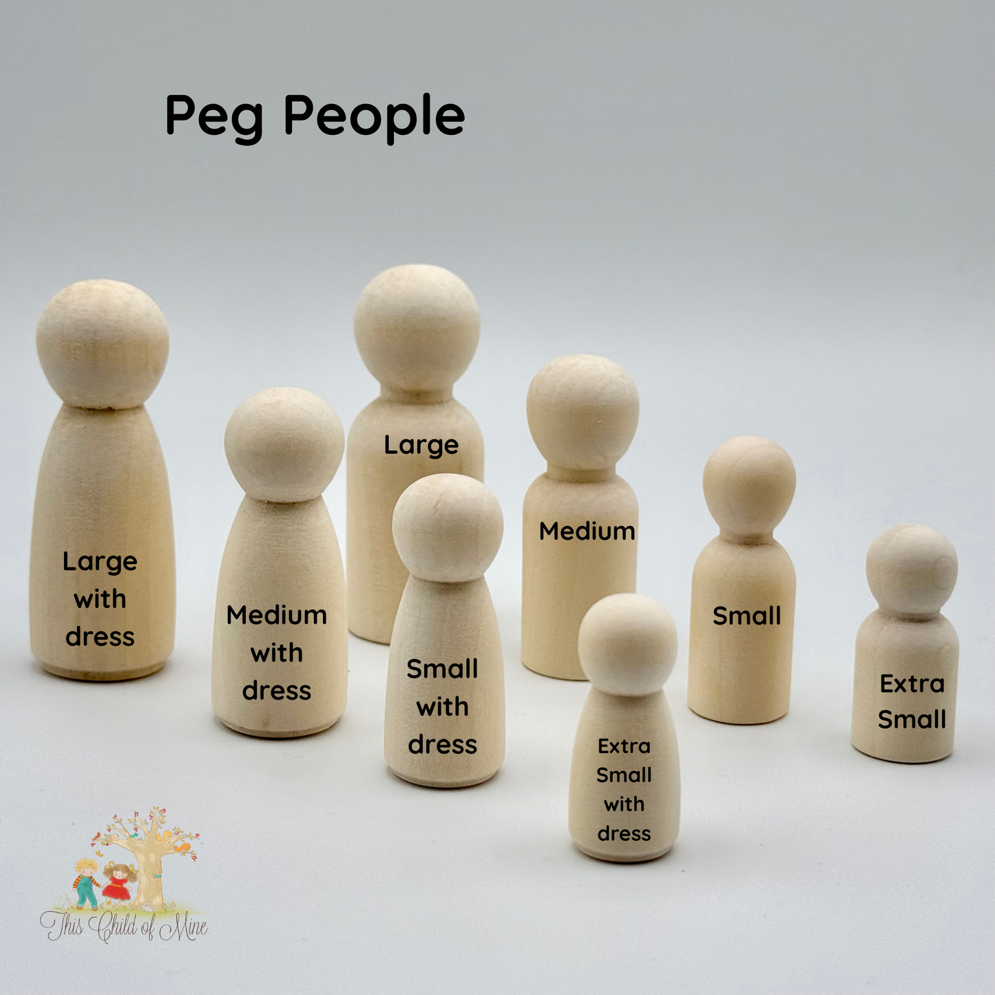 Wooden Peg People